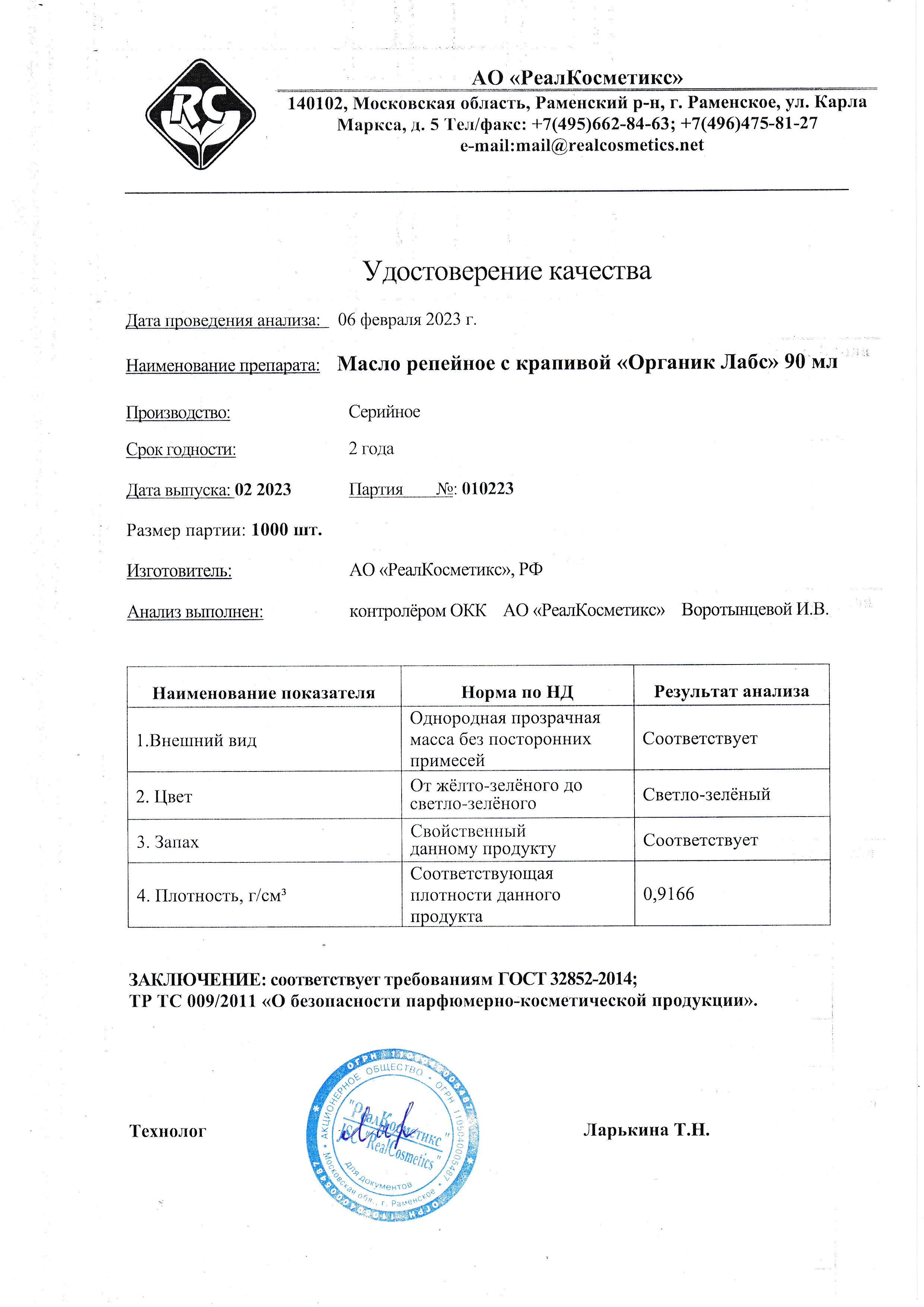 Паспорт №022023